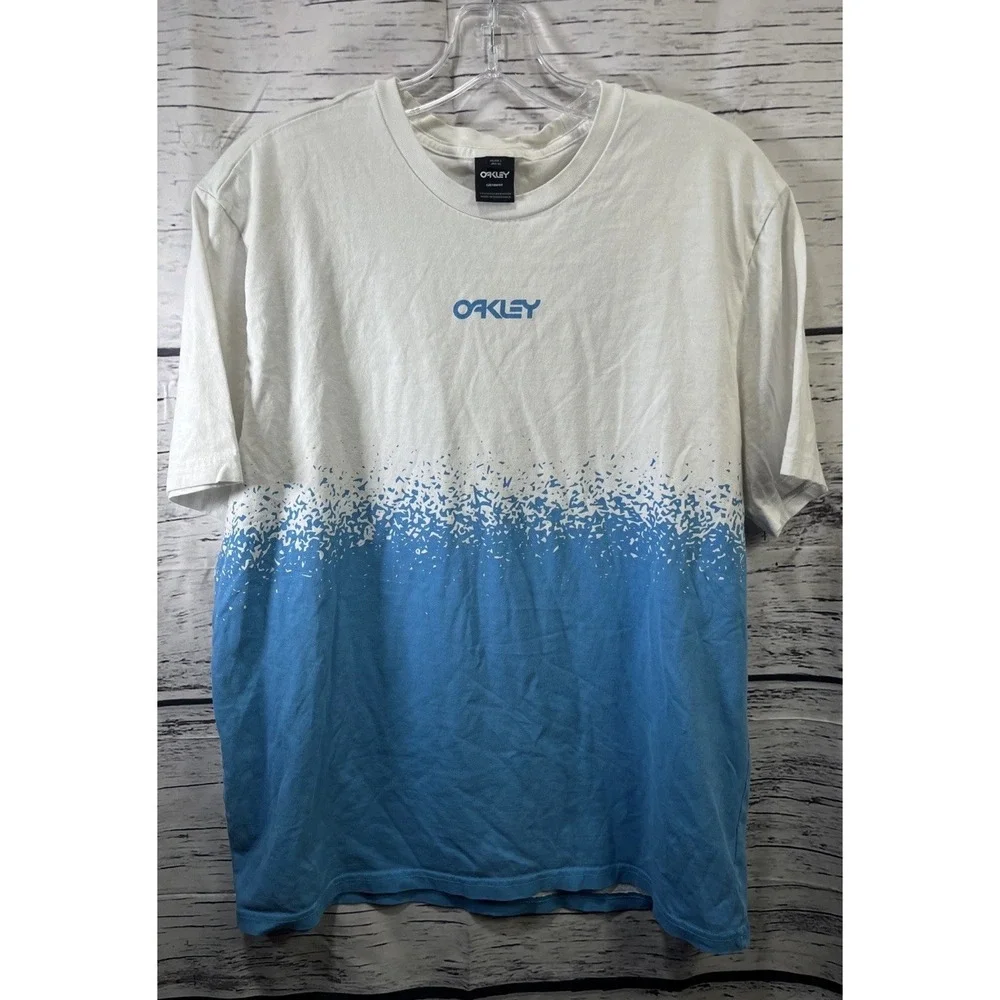 Oakley T Shirt Uptown Downtown Pixel Gradient - White T Shirt Size L
